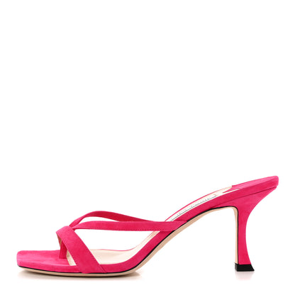 Jimmy Choo Suede Maelie 70 Mule Pumps 40 Light Fuchsia 1 of 13