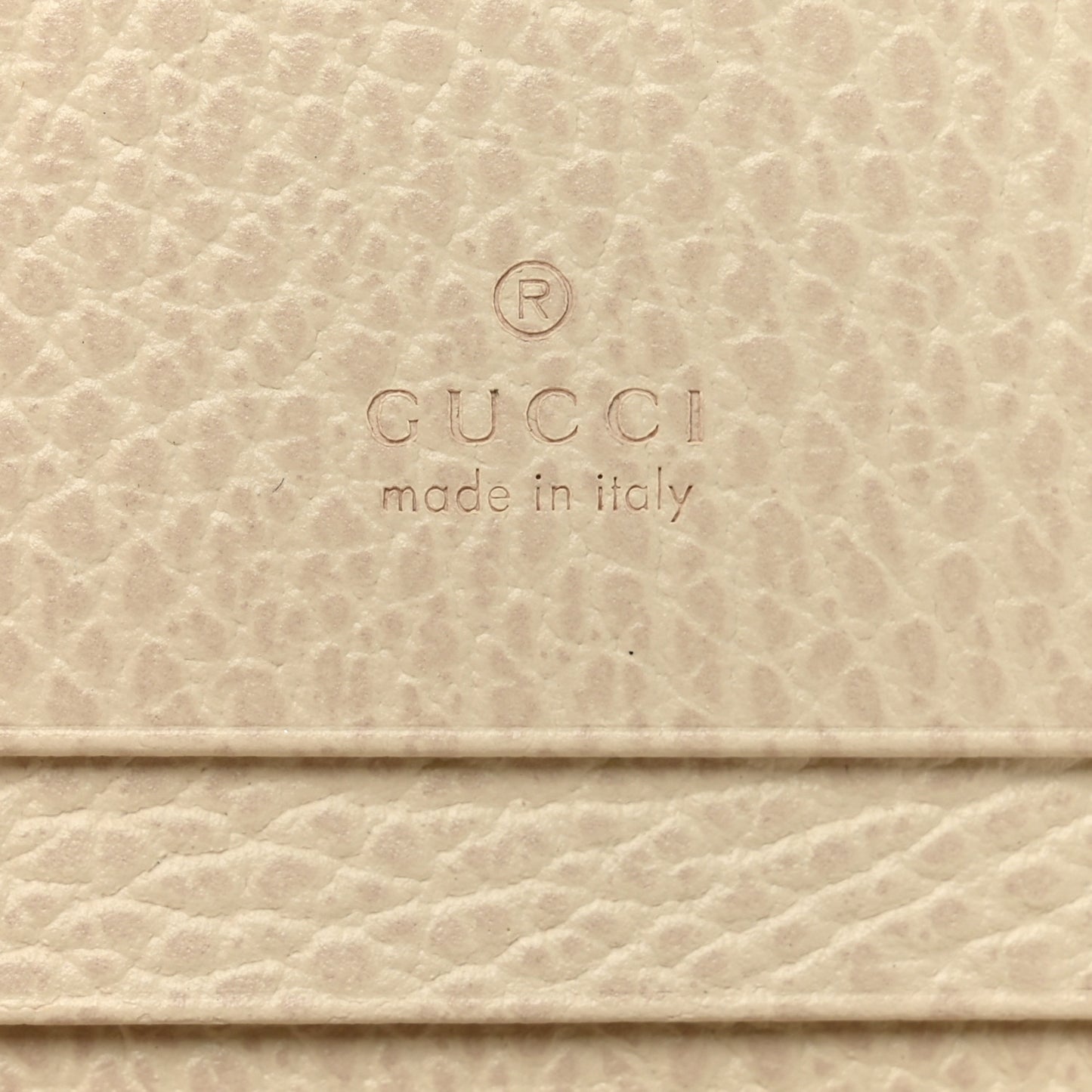 Dollar Calfskin GG Supreme Monogram GG Marmont Card Case Mystic White Beige Ebony
