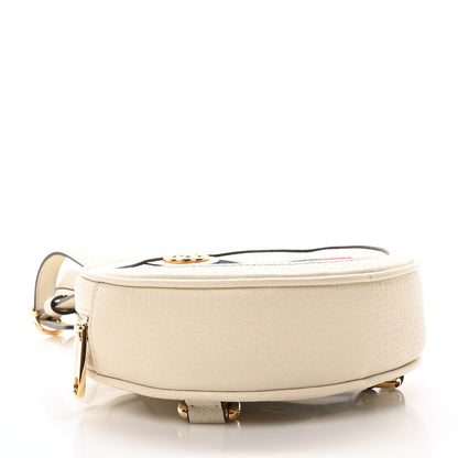Gucci Textured Calfskin Web Mini Ophidia Round Backpack Mystic White 4 of 9