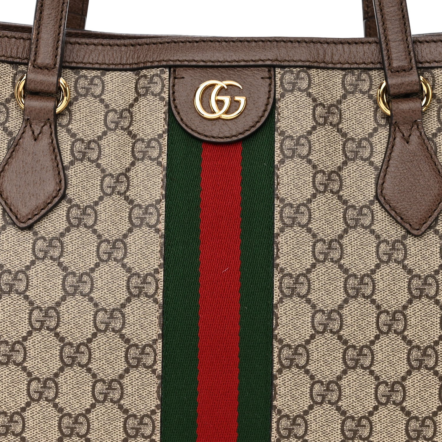 Gucci GG Supreme Monogram Medium Ophidia Shopping Tote Brown 8 of 10