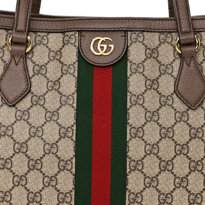 Gucci GG Supreme Monogram Medium Ophidia Shopping Tote Brown 8 of 10