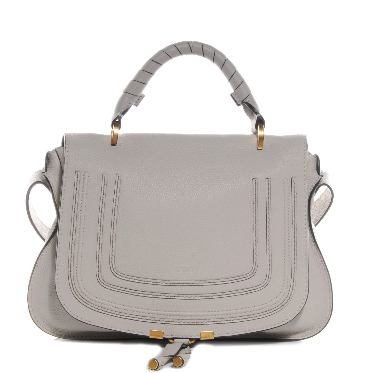 Calfskin Marcie Top Handle Bag Dove