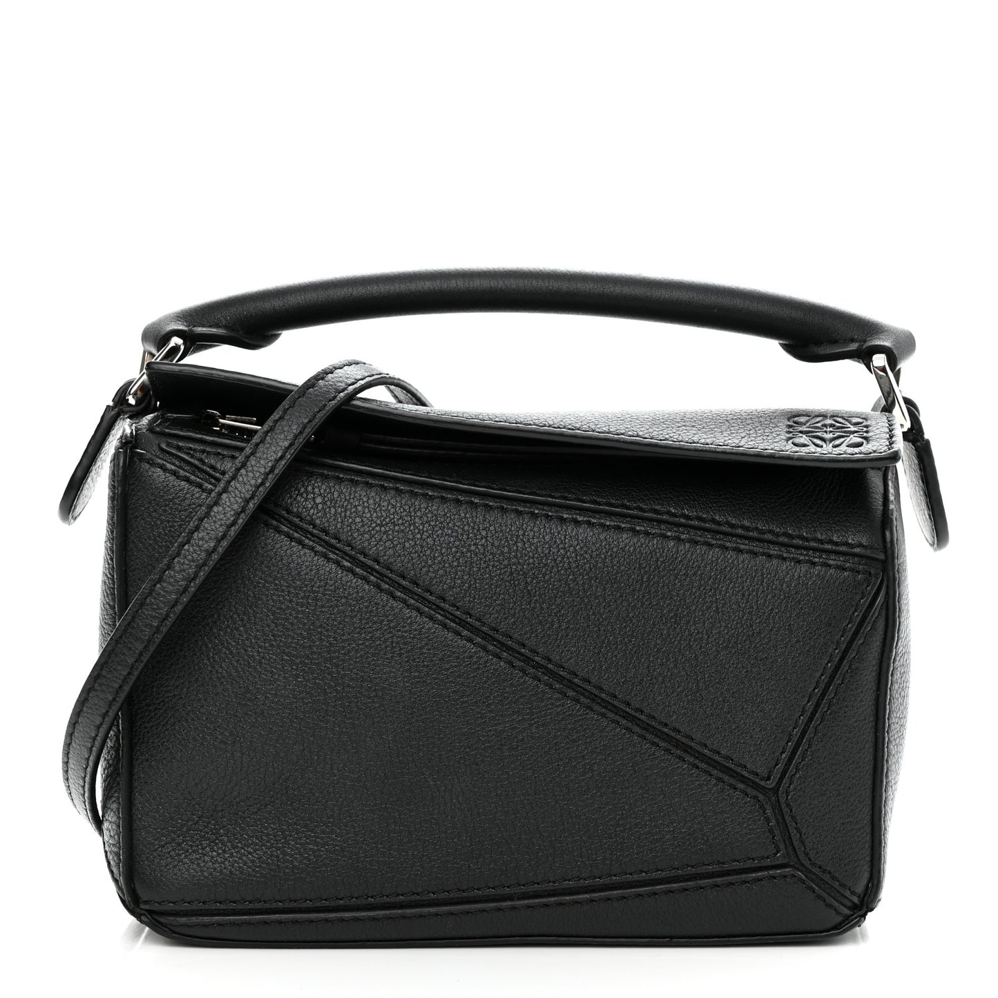 Calfskin Mini Puzzle Bag Black