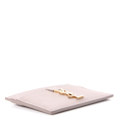 Saint Laurent Calfskin Monogram Credit Card Case Pale Pink 4 of 8