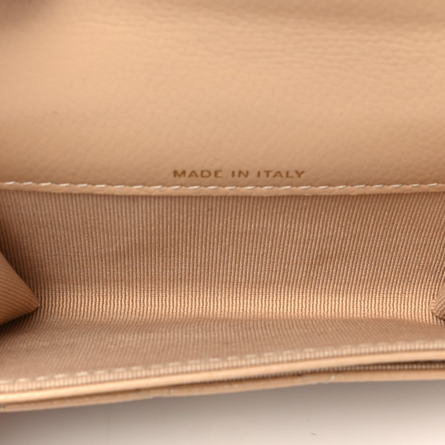 Chanel Caviar Quilted Flap Card Holder Wallet Beige 5 of 9