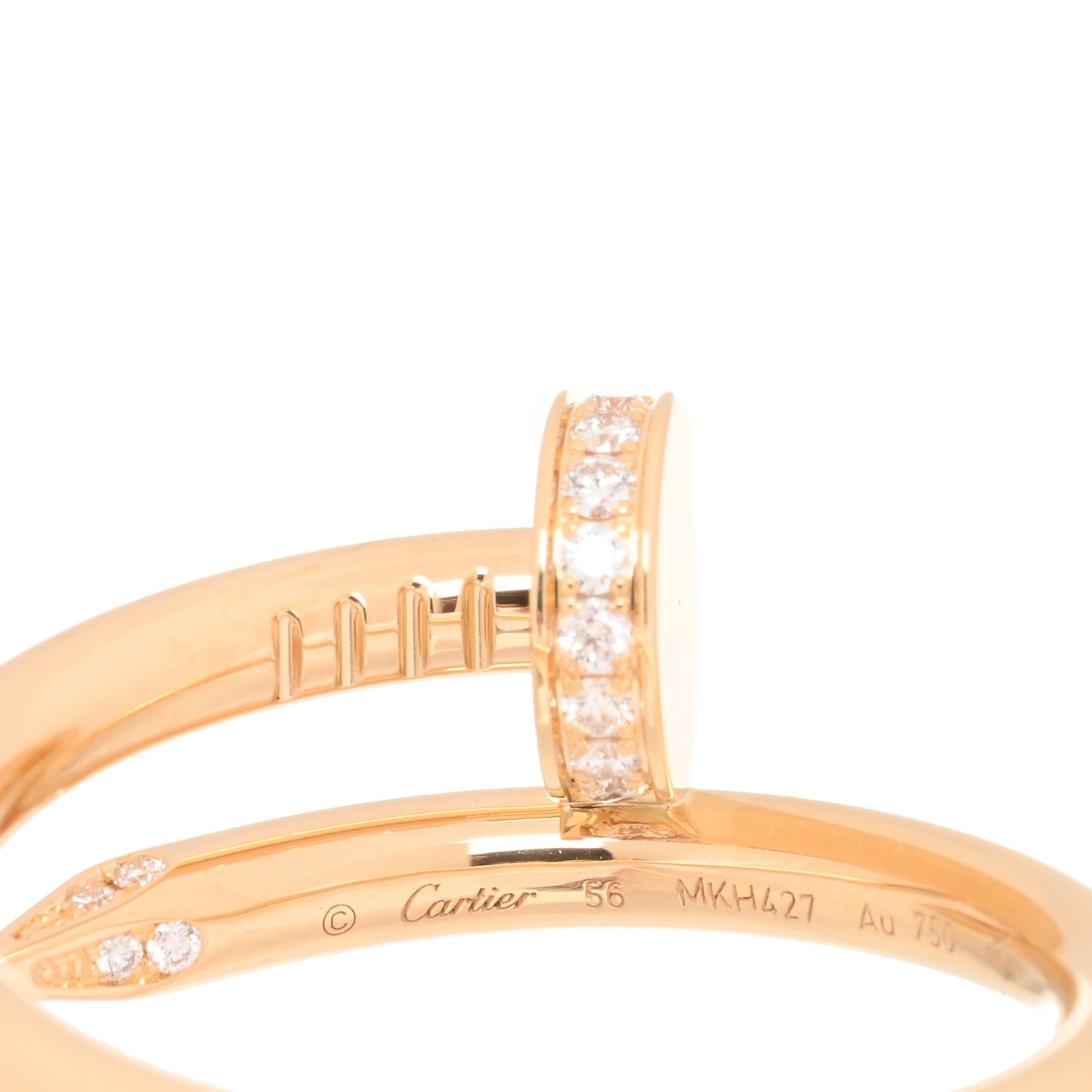 18K Yellow Gold Diamond Juste Un Clou Ring 56 7.5
