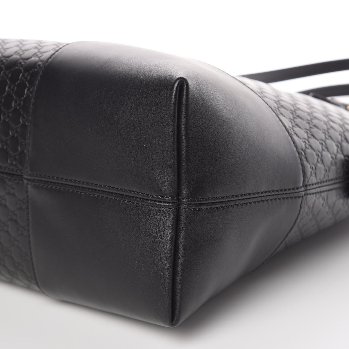 Soft Microguccissima Medium Bree Shoulder Bag Black