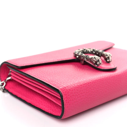 Gucci Dollar Calfskin Crystal Mini Dionysus Chain Wallet Box Pink 8 of 9