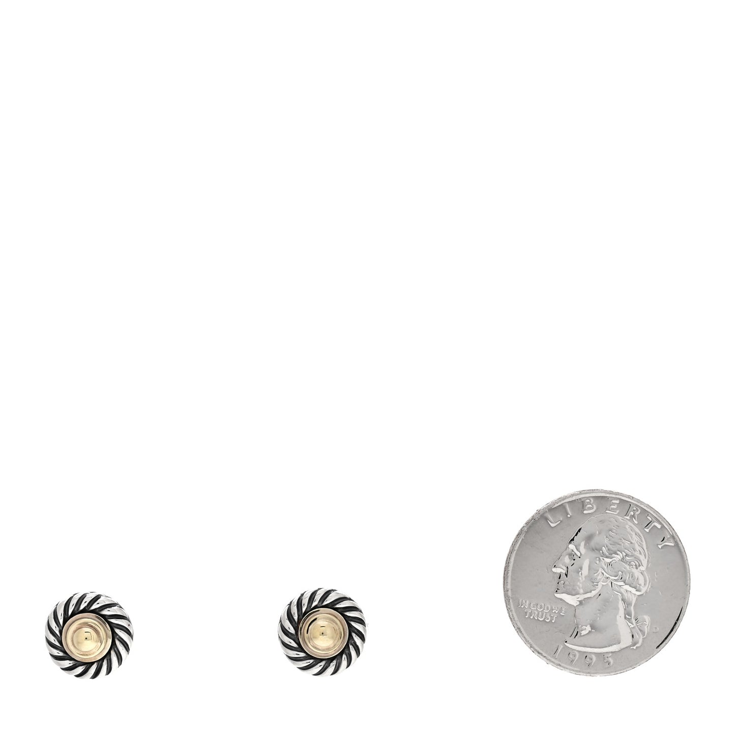 Sterling Silver 14K Yellow Gold Cookie Earrings