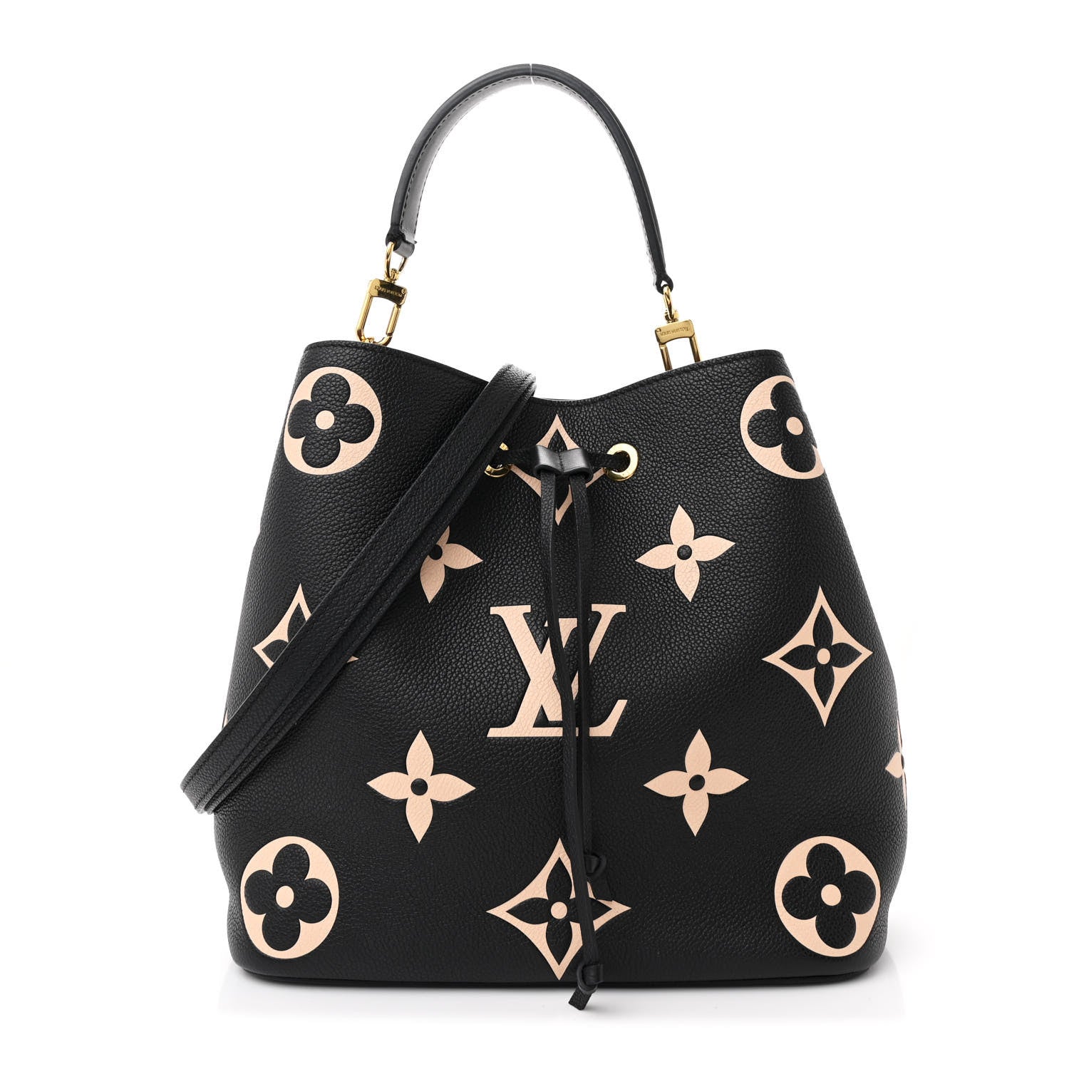 Louis Vuitton Empreinte Monogram Giant Neonoe MM Black Beige 1 of 13