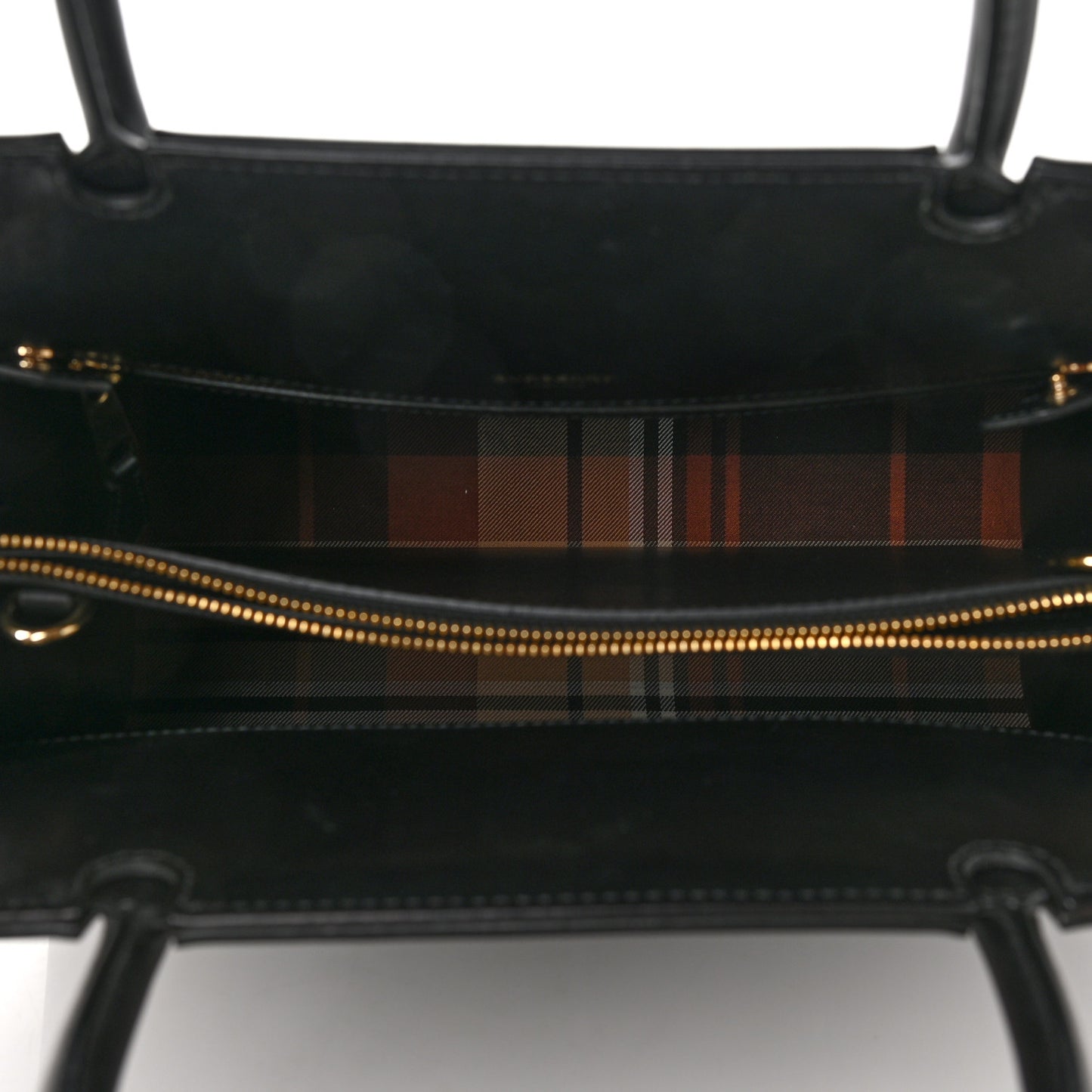 Wool Tartan Two Handle Title Bag Dark Green