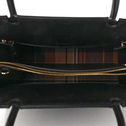 Burberry Wool Tartan Two Handle Title Bag Dark Green 5 of 9