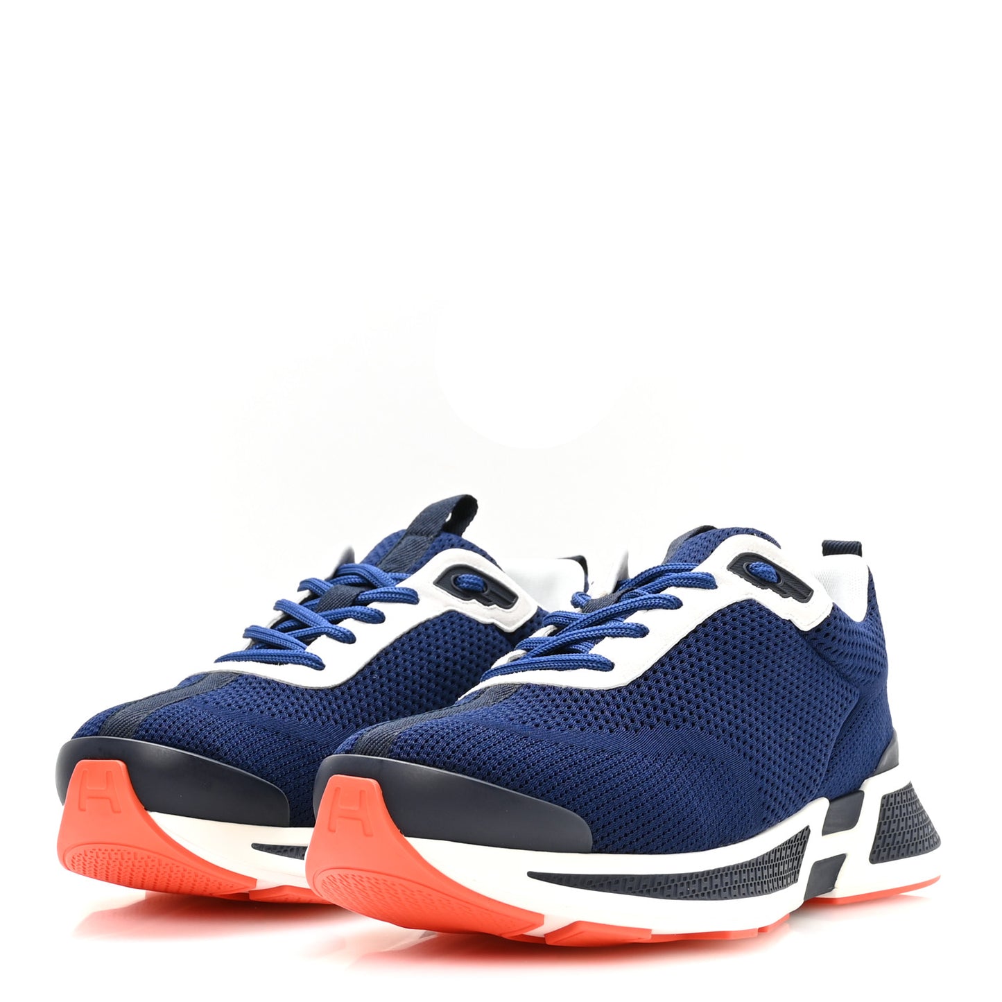 Technical Knit Men's Heros Sneakers 42.5 Marine White