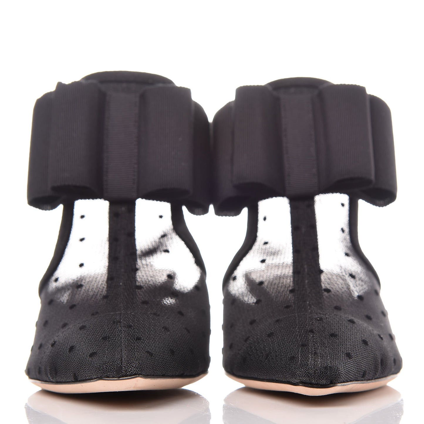 Suede Mesh Couture Pumps 37.5 Black