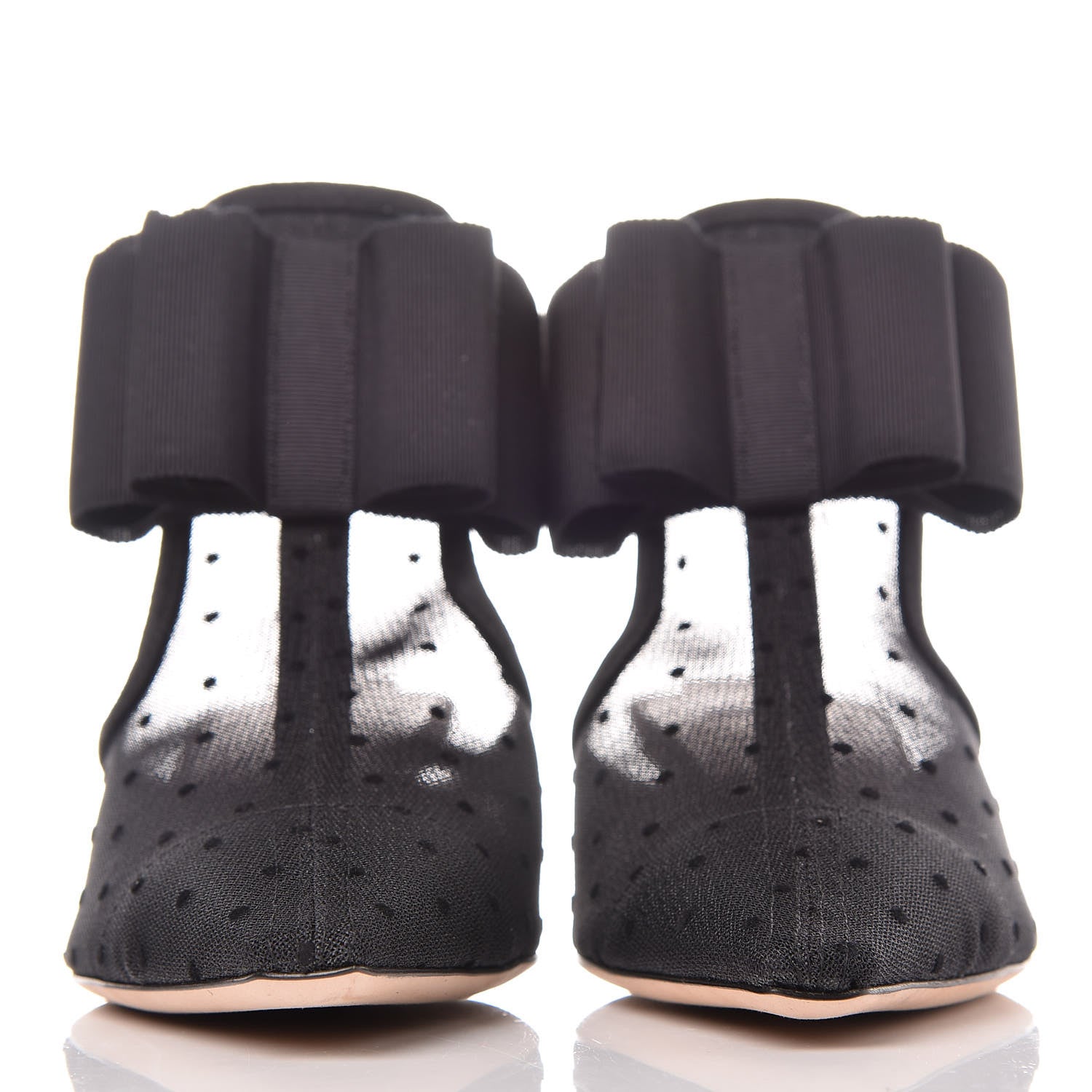 Christian Dior Suede Mesh Couture Pumps 37.5 Black 2 of 8