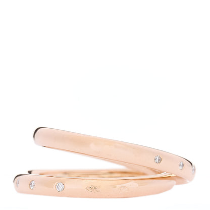 Hermes 18K Rose Gold Diamond Vertige Coeur Ring 53 6.5 3 of 5