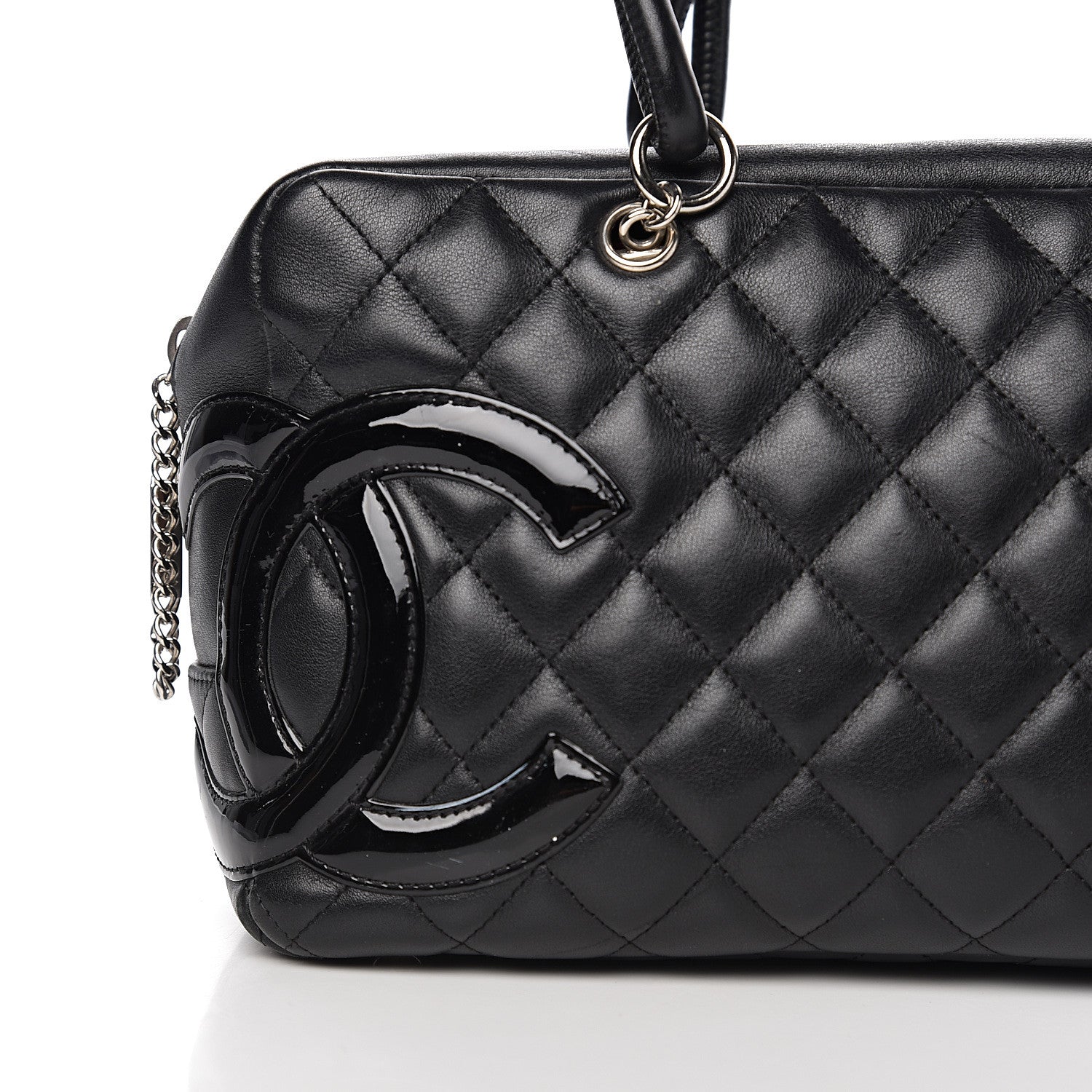 Chanel Calfskin Quilted Large Cambon Bowler Black 12 of 12
