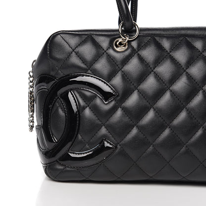 Chanel Calfskin Quilted Large Cambon Bowler Black 12 of 12