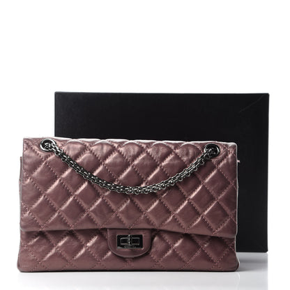 Chanel Metallic Aged Calfskin Quilted 2.55 Reissue 226 Flap Rose Fonce 13 of 13