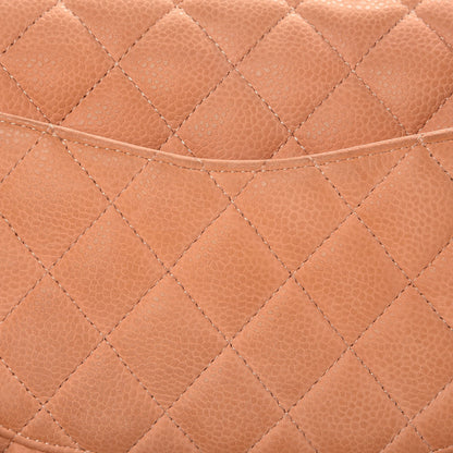 Chanel Iridescent Caviar Quilted Medium Double Flap Dark Beige 12 of 15