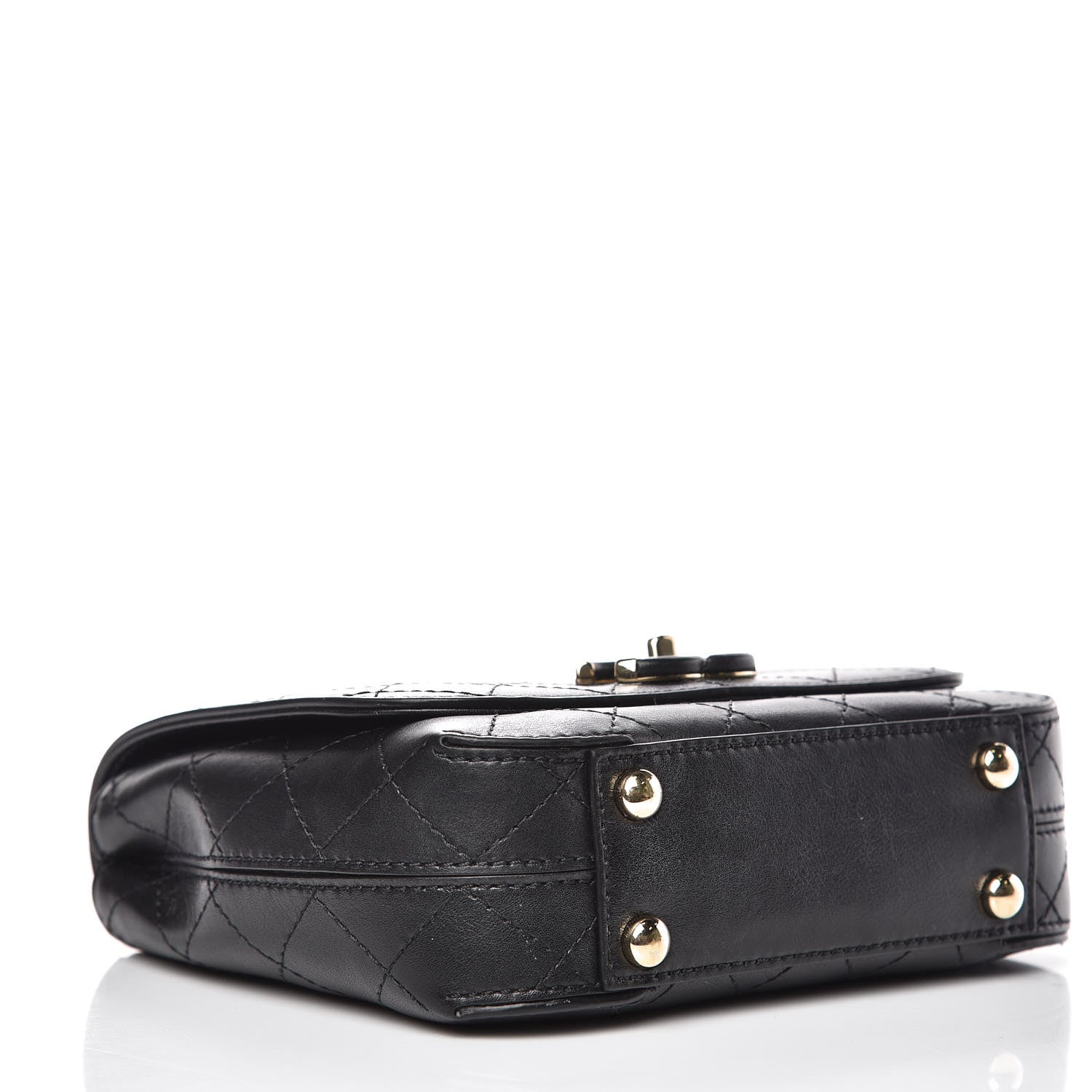 Chanel Calfskin Stitched Small Covered CC Flap Bag Black 4 of 12