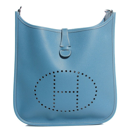 Hermes Epsom Evelyne II PM Blue Jean 1 of 15