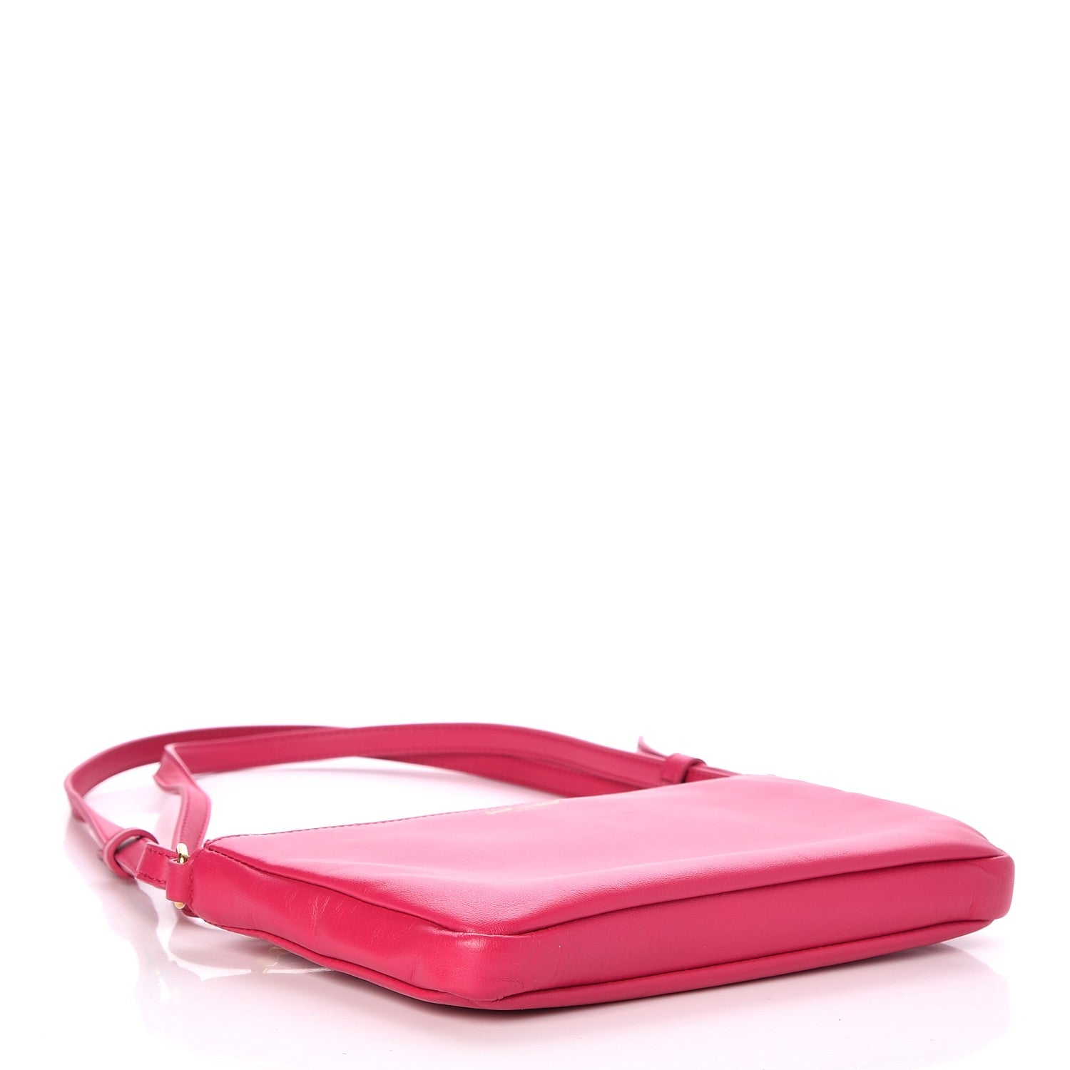 Saint Laurent Calfskin Monogram Phone Pouch Crossbody Bag Bubblegum 4 of 8