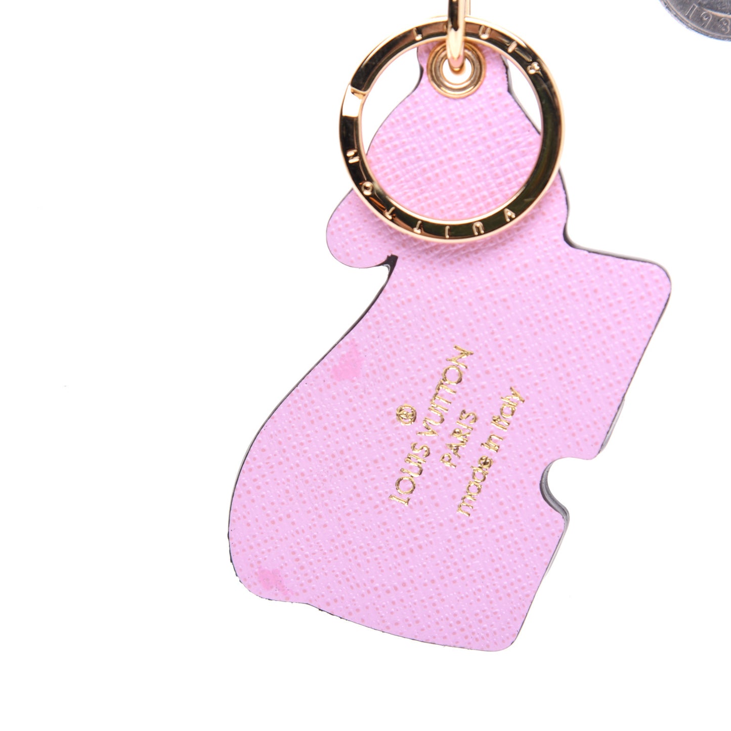 Monogram Calfskin Mummy Baby Bear Bag Charm Key Holder