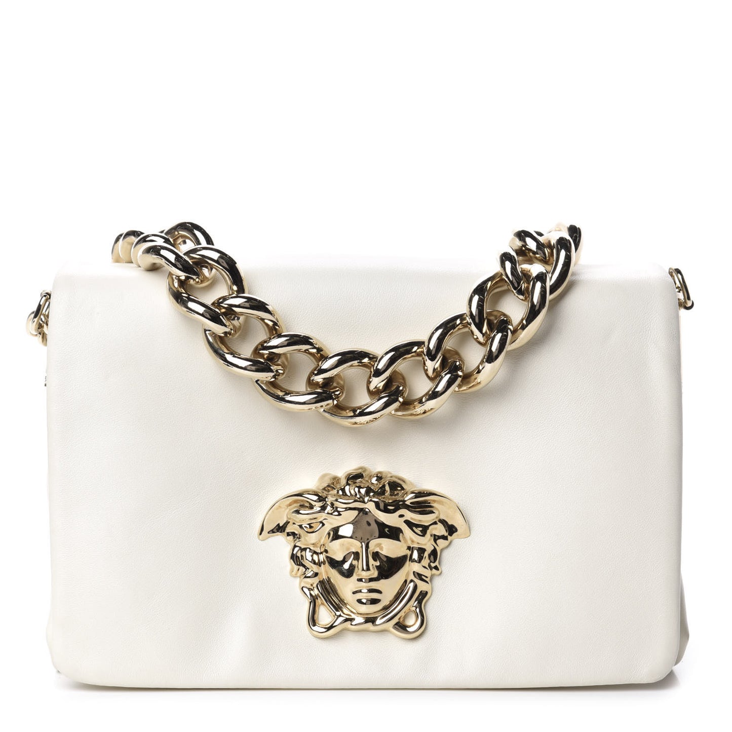 Nappa Palazzo Sultan Shoulder Bag White