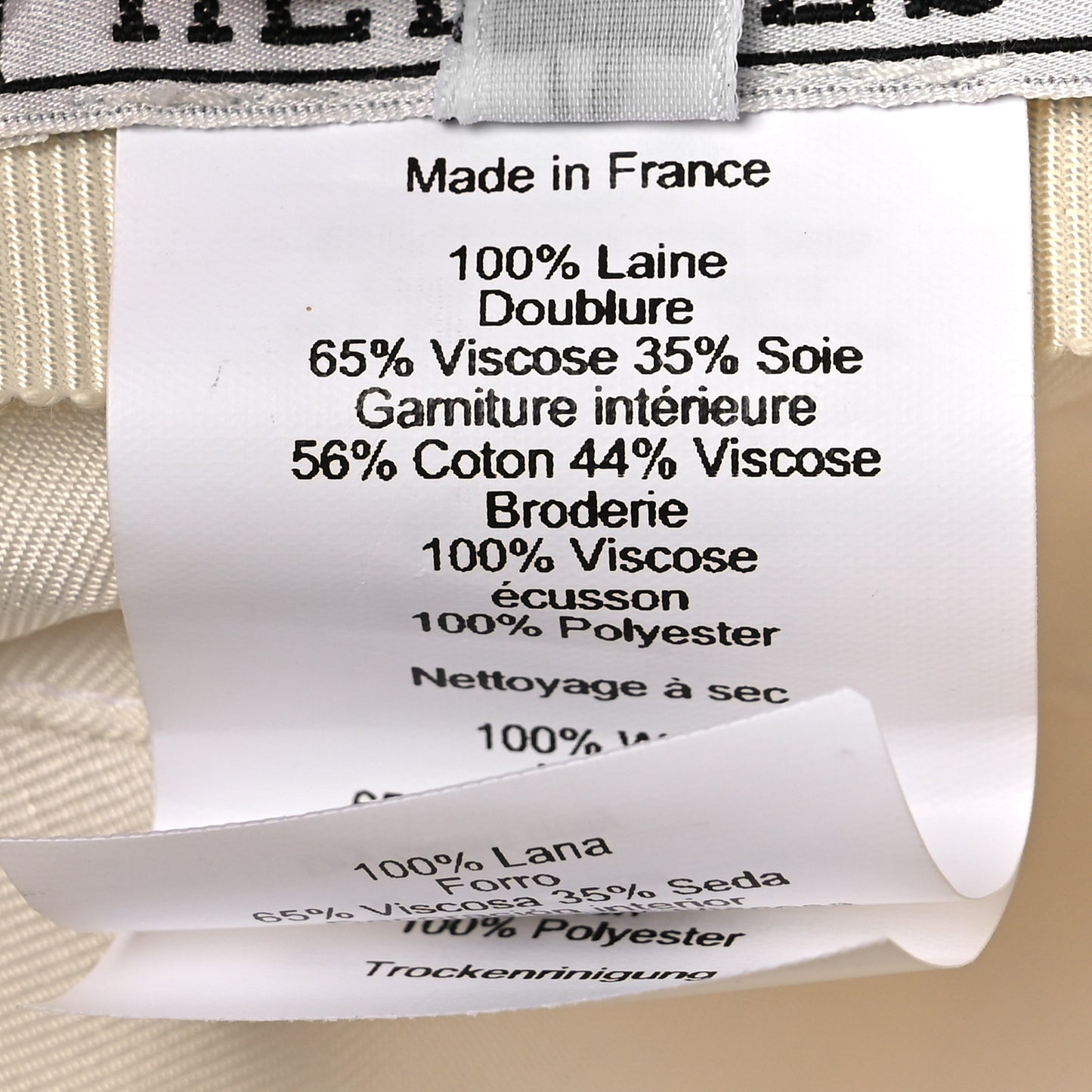 Wool Flannel Cabourg En Finesse Cap 58