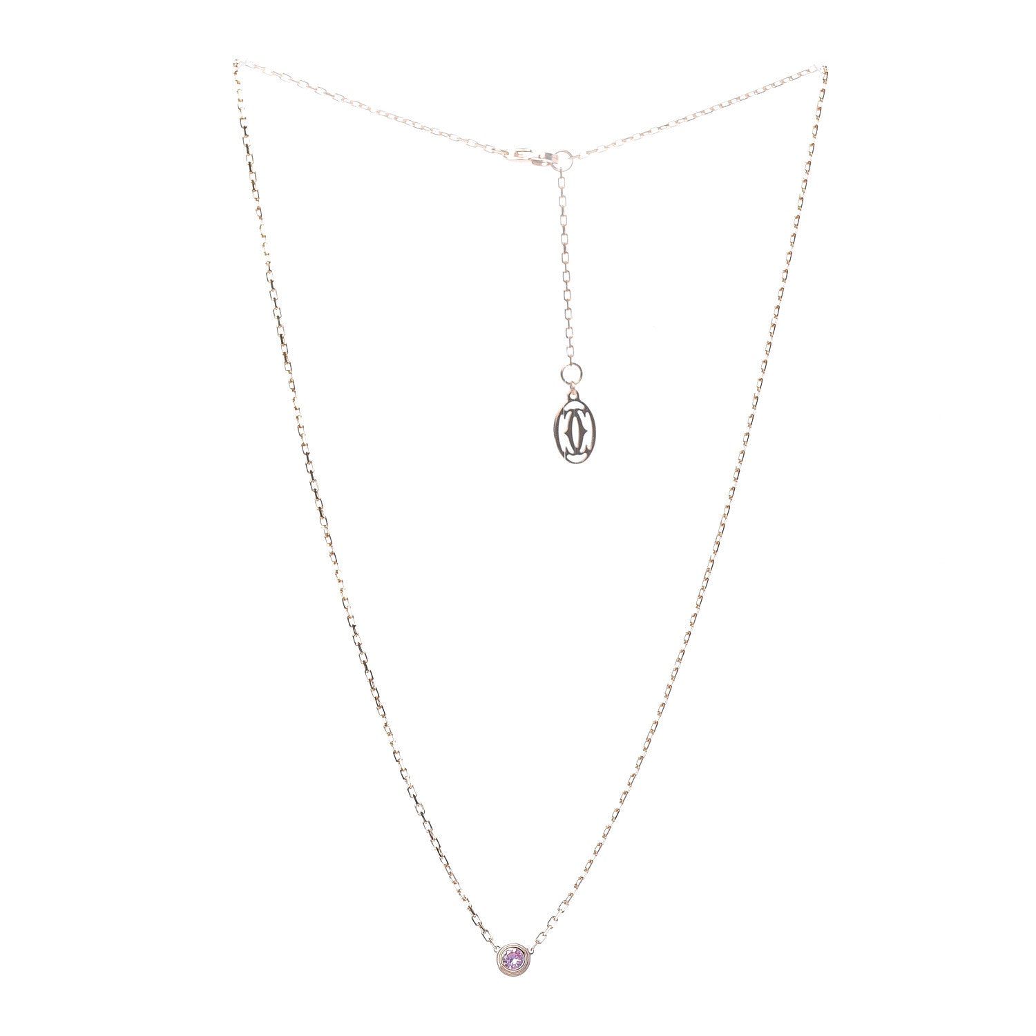 Cartier 18K Pink Gold Pink Sapphire D'Amour Pendant Necklace 3 of 6