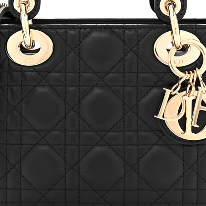 Christian Dior Lambskin Cannage Mini Lady Dior Black 8 of 10
