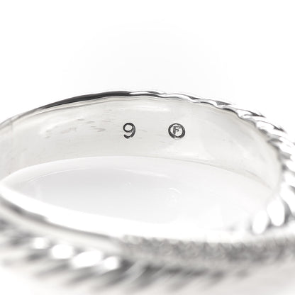 David Yurman Sterling Silver Diamond 5mm Crossover Ring 60 9 5 of 5