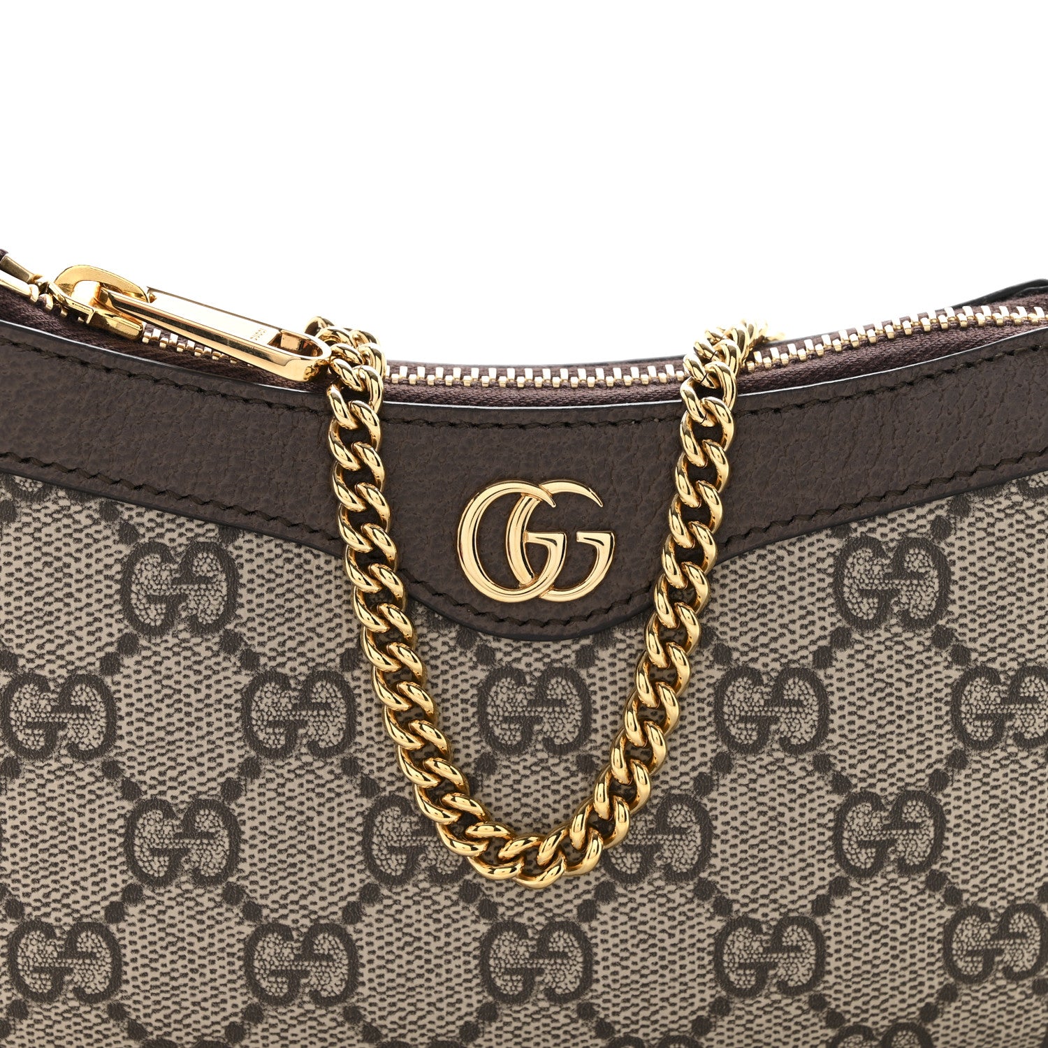 Gucci GG Supreme Monogram Textured Dollar Calfskin Mini Ophidia Chain Bag Beige Ebony 8 of 10