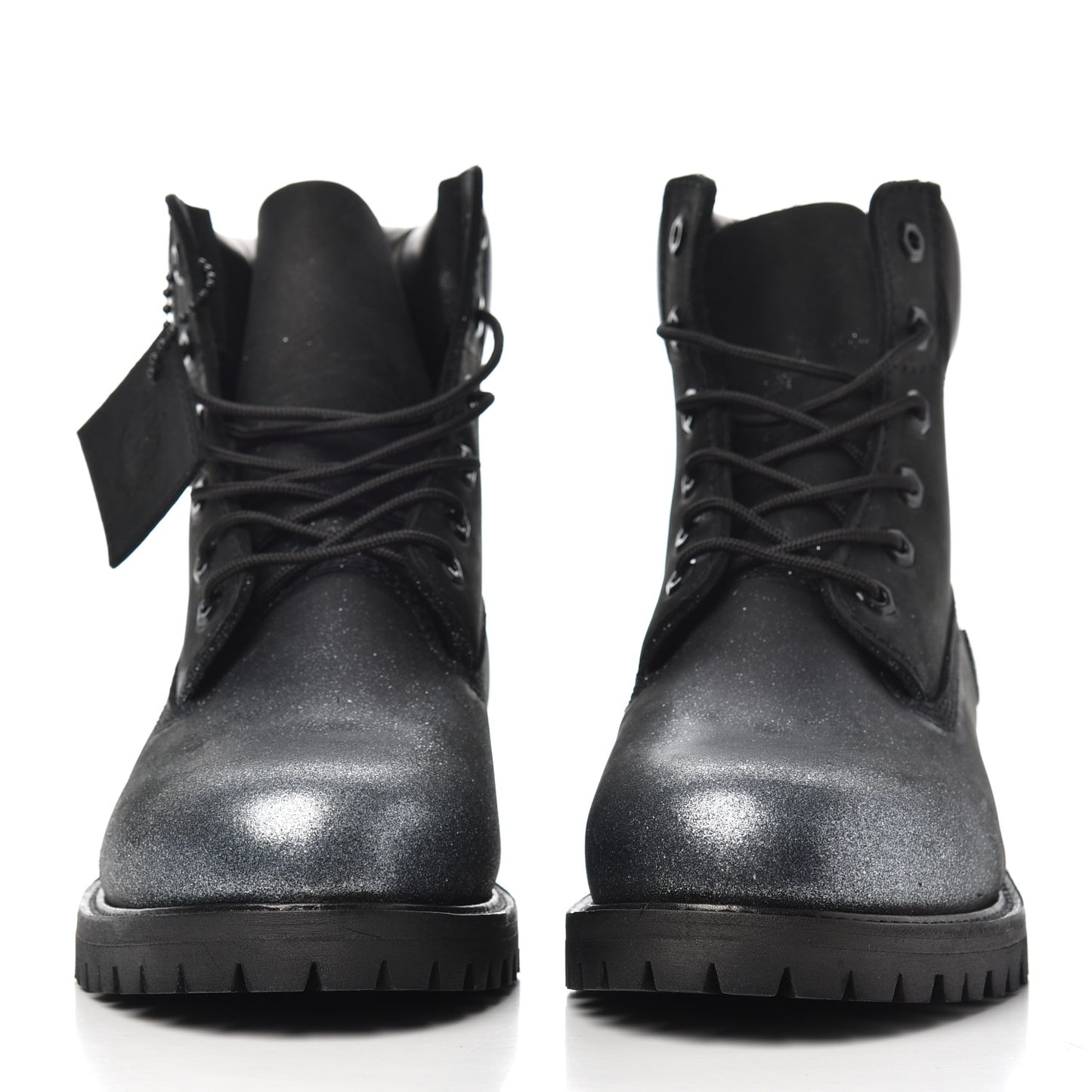 X TIMBERLAND Nubuck Glitter Womens Ankle Boots 10 Black Gunmetal