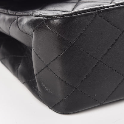 Chanel Lambskin Quilted Medium Double Flap Bag Black 9 of 12