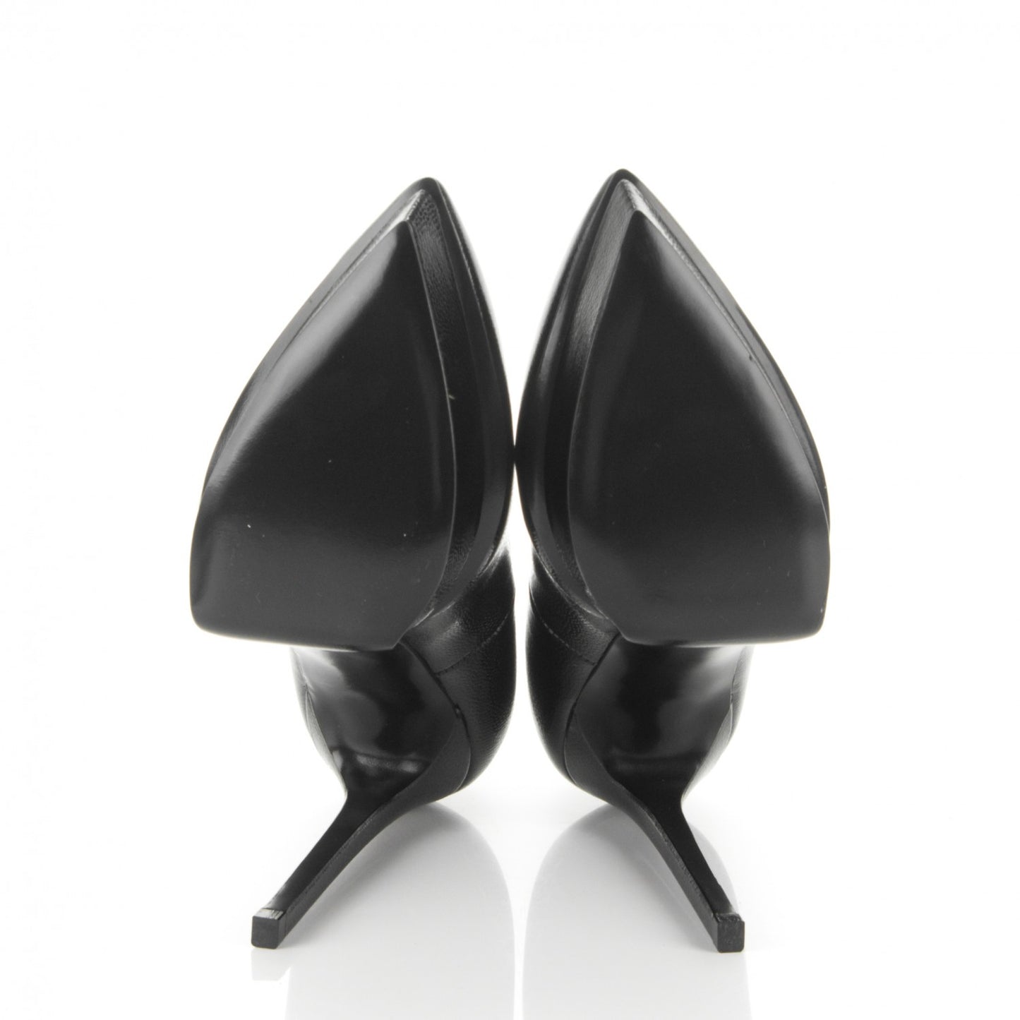 Pebbled Patent Calfskin Janis 105 Pumps 36.5 Black