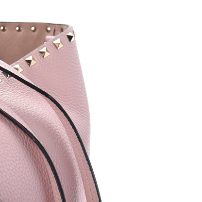 Valentino Garavani Grained Calfskin Rockstud Shoulder Tote Water Rose 14 of 17
