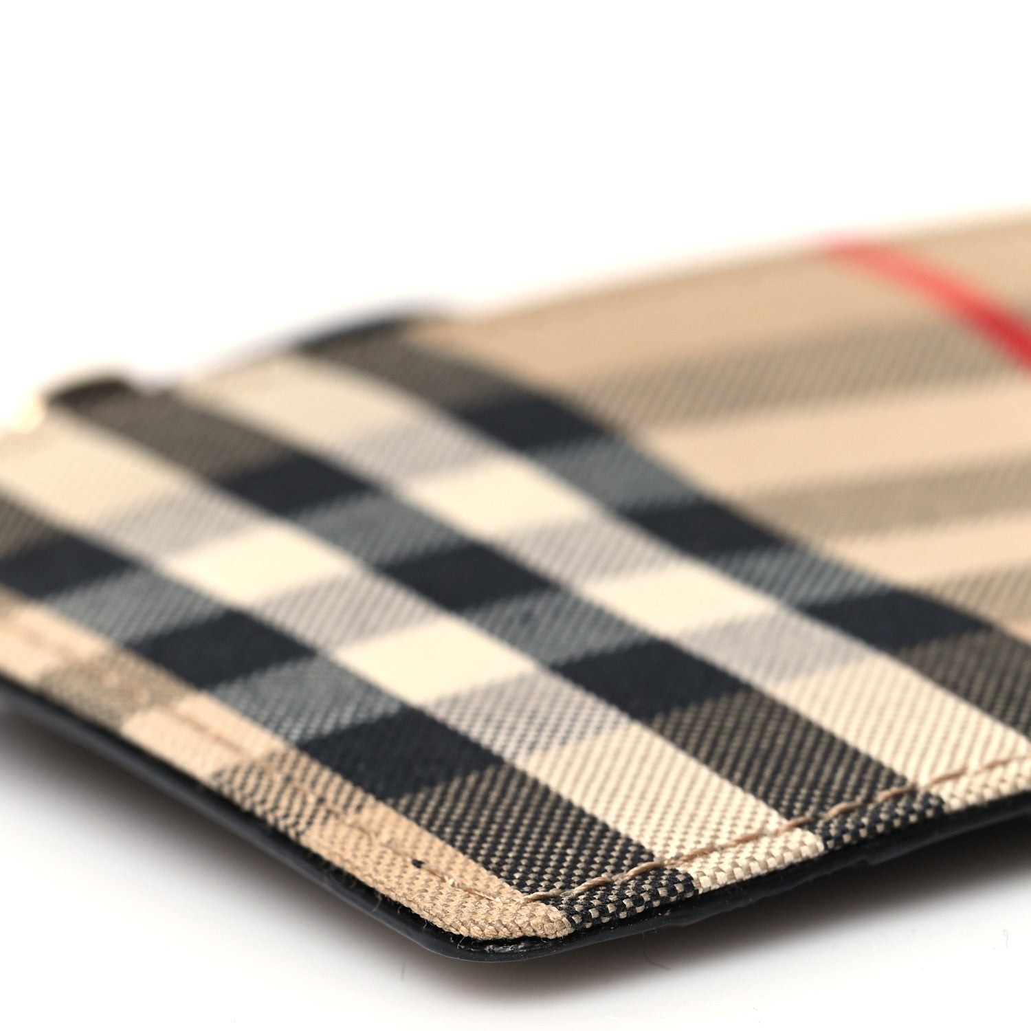 Burberry Vintage Check Calfskin Coin Case Card Holder Black 9 of 10
