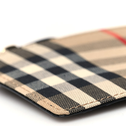 Burberry Vintage Check Calfskin Coin Case Card Holder Black 9 of 10