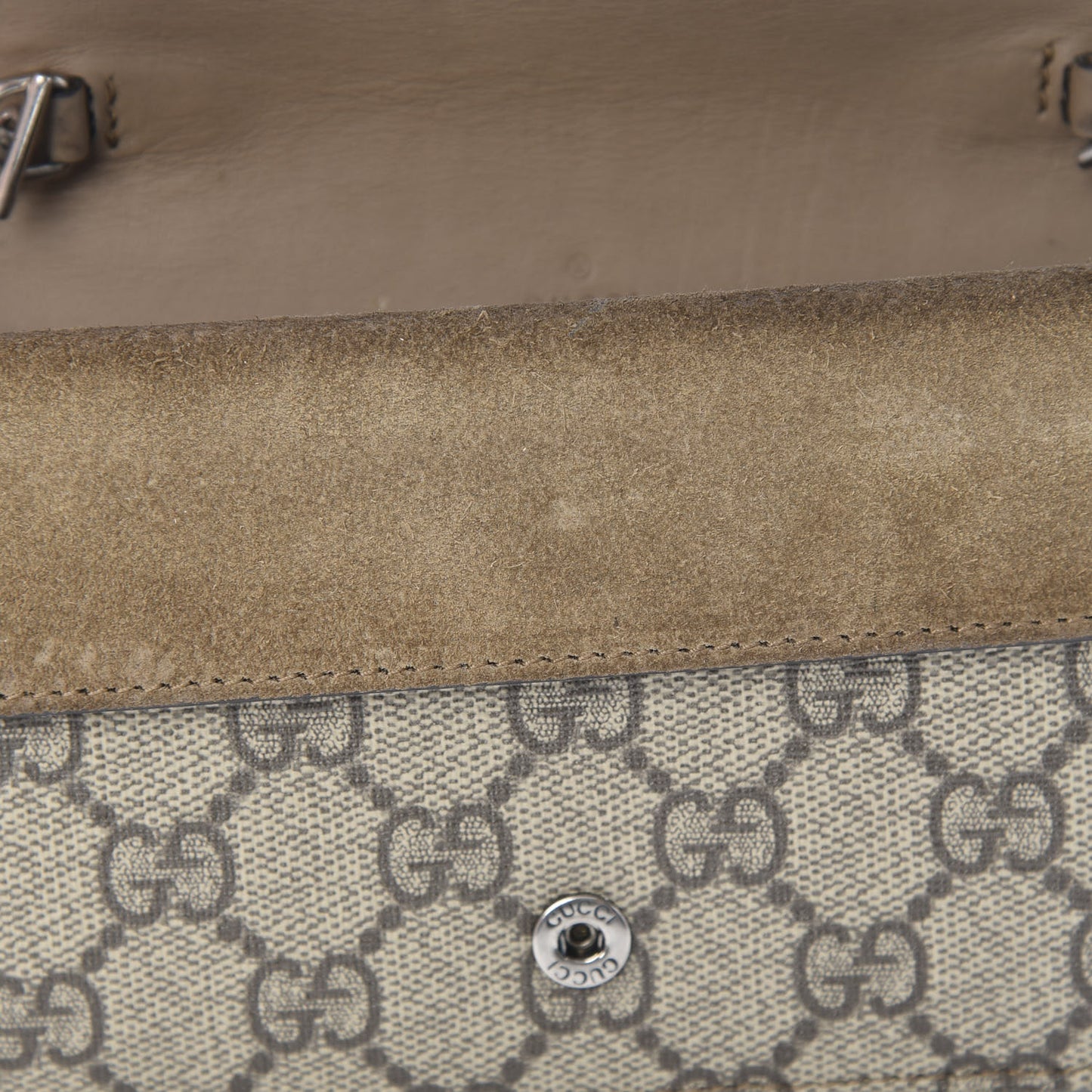 GG Supreme Monogram Super Mini Dionysus Shoulder Bag Taupe