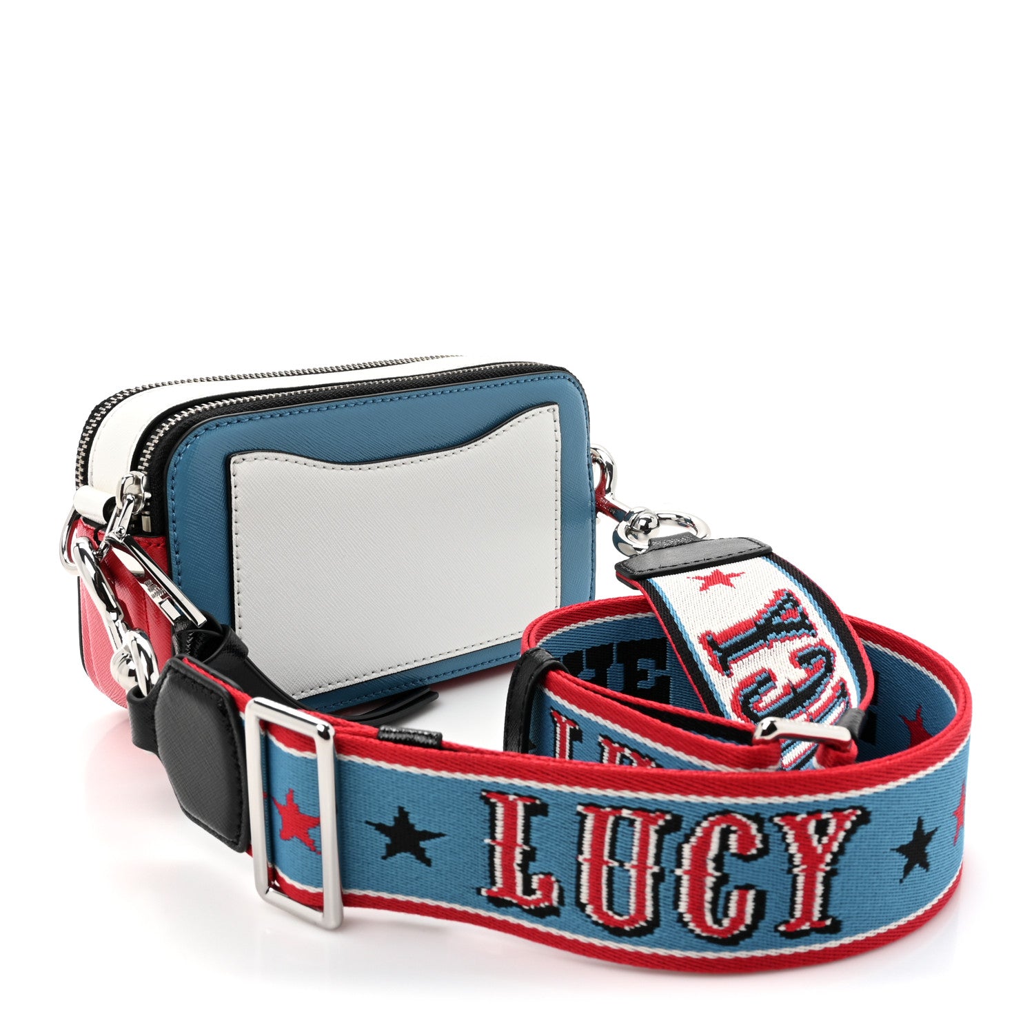 Marc Jacobs X Peanuts Saffiano Small Lucy Snapshot Camera Bag Blue Multi 3 of 10