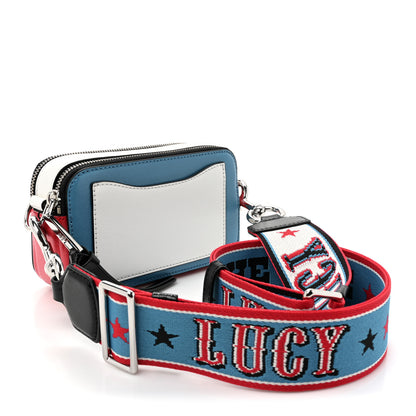 Marc Jacobs X Peanuts Saffiano Small Lucy Snapshot Camera Bag Blue Multi 3 of 10