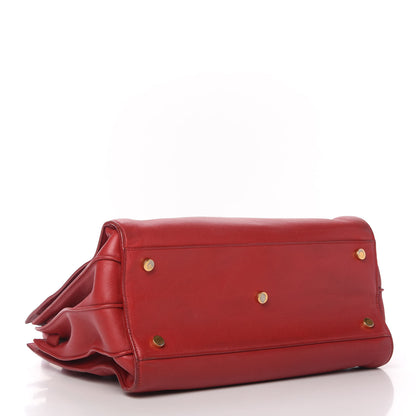 Saint Laurent Calfskin Small Sac De Jour Lipstick Red 4 of 14