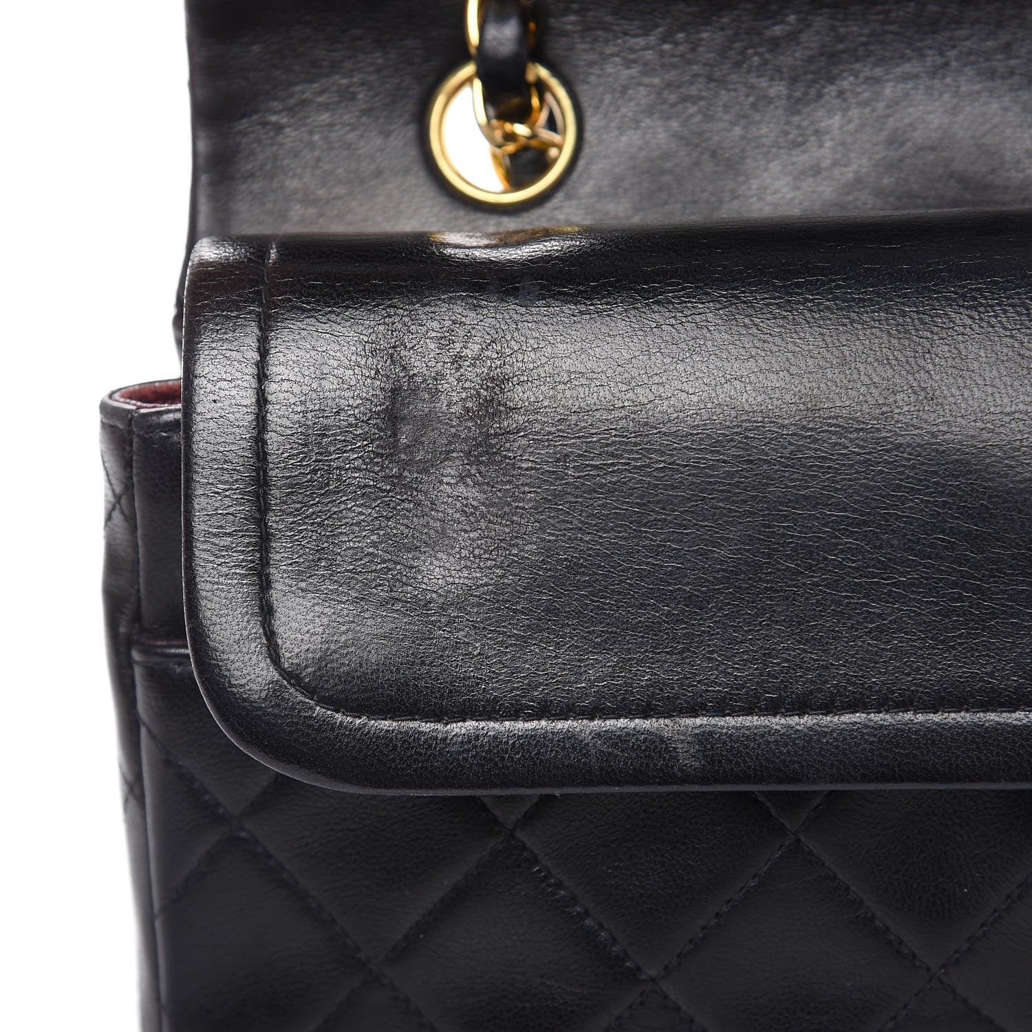 Chanel Lambskin Quilted Medium Double Flap Bag Black 12 of 20