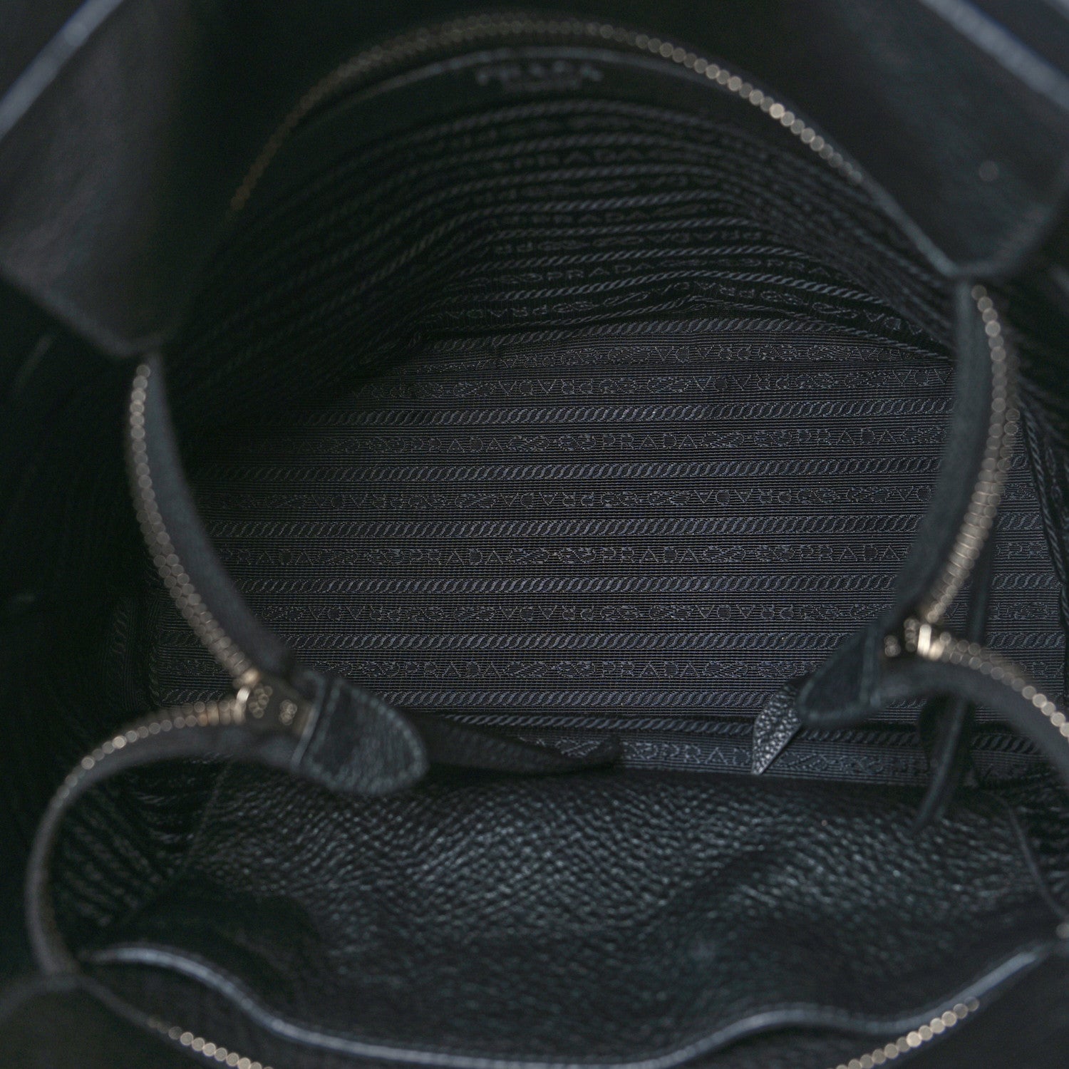 Prada Vitello Phenix Logo Hobo Black 5 of 9