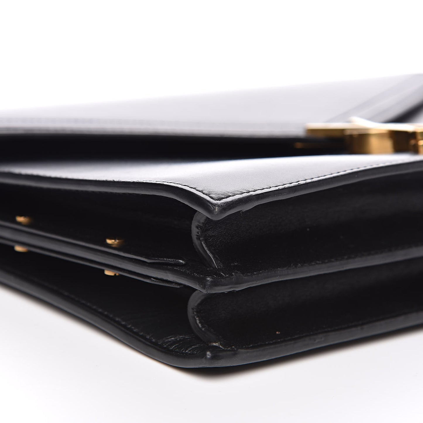 Smooth Calfskin Monogram Cassandra Clasp Black