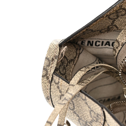 Balenciaga X GUCCI GG Supreme Monogram Neo Classic Silver Hardware City Beige Ebony 12 of 13
