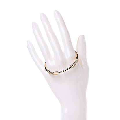 Tiffany 18K Yellow Gold Diamond Double Infinity Cuff Bracelet 2 of 4