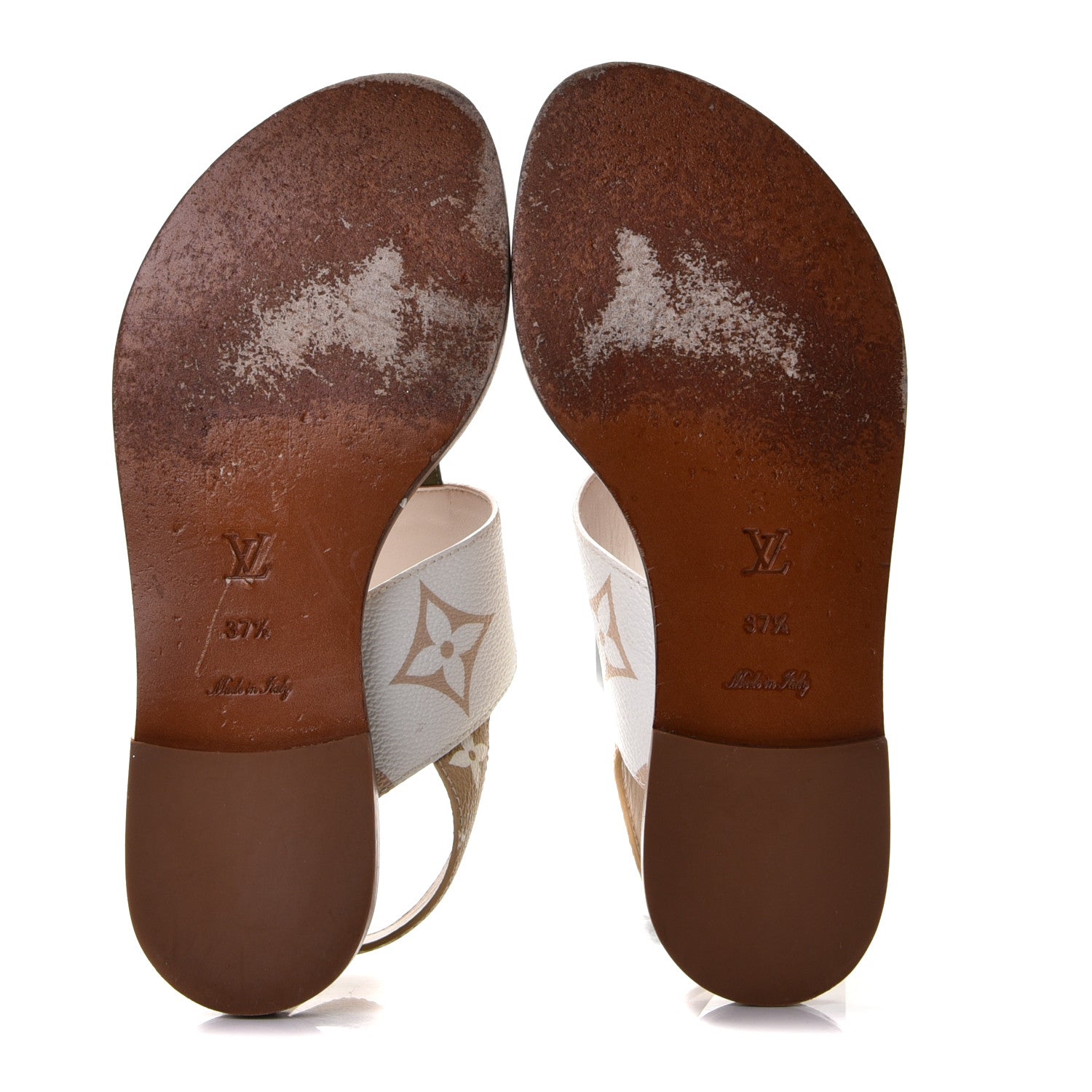 Louis Vuitton Monogram Giant Sandals 37.5 White Moka 10 of 13